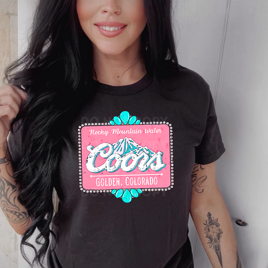 Pink coors Full Color DTF Transfer