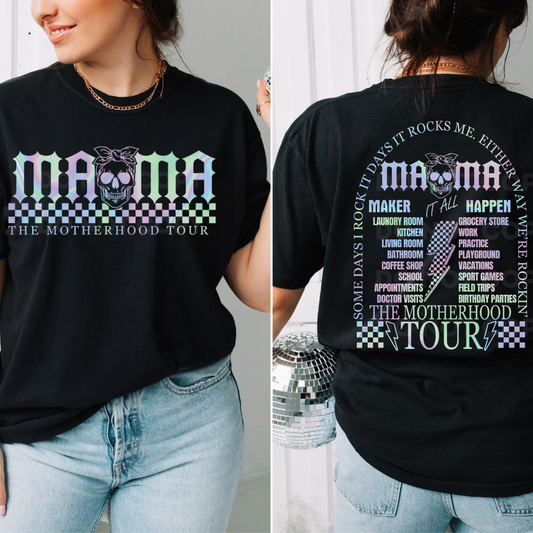 Mama Motherhood tour Full Color DTF Transfer (FRONT POCKET ONLY)