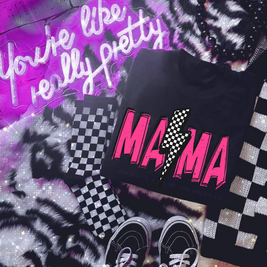 Pink Grunge Mama Shirt (finished product)