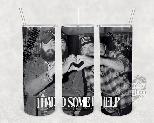 EXCLUSIVE Morgan & Post Malone 20 oz tumbler (finished product)