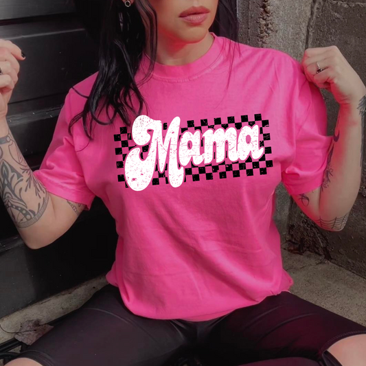 Mama Retro Checkered Shirt (finished product)